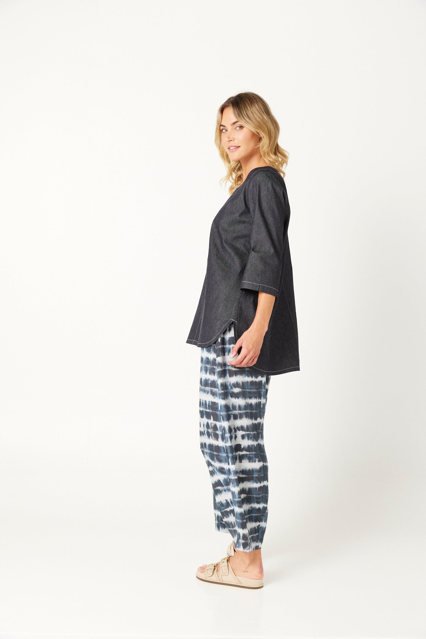 Shibori Barrel Pants