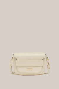 Zoe Ivory Crossbody Saddle Bag