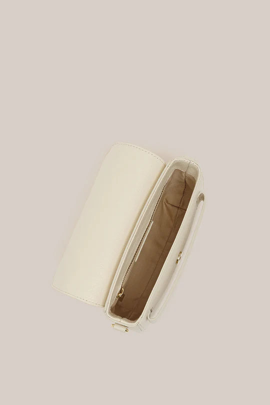 Zoe Ivory Crossbody Saddle Bag