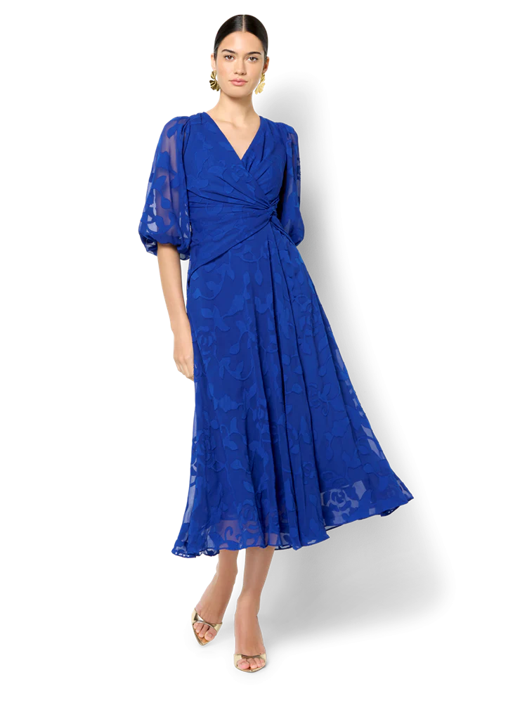 Isla Sapphire Wrap Dress