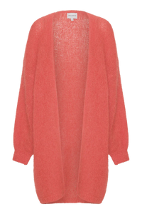 Lee Midi Cardigan Coral Red