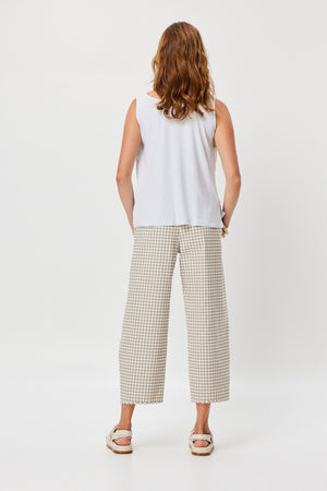 Penny Pant - Gingham Camel -14