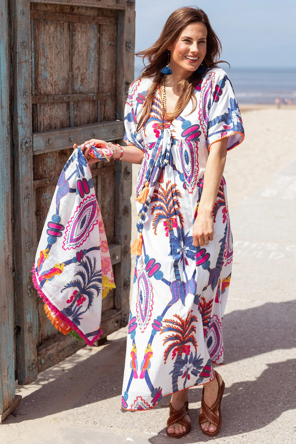 Dress Rosa Blue Bird Long