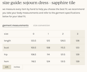 Sojourn Dress - Sapphire Tile