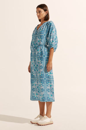 Sojourn Dress - Sapphire Tile