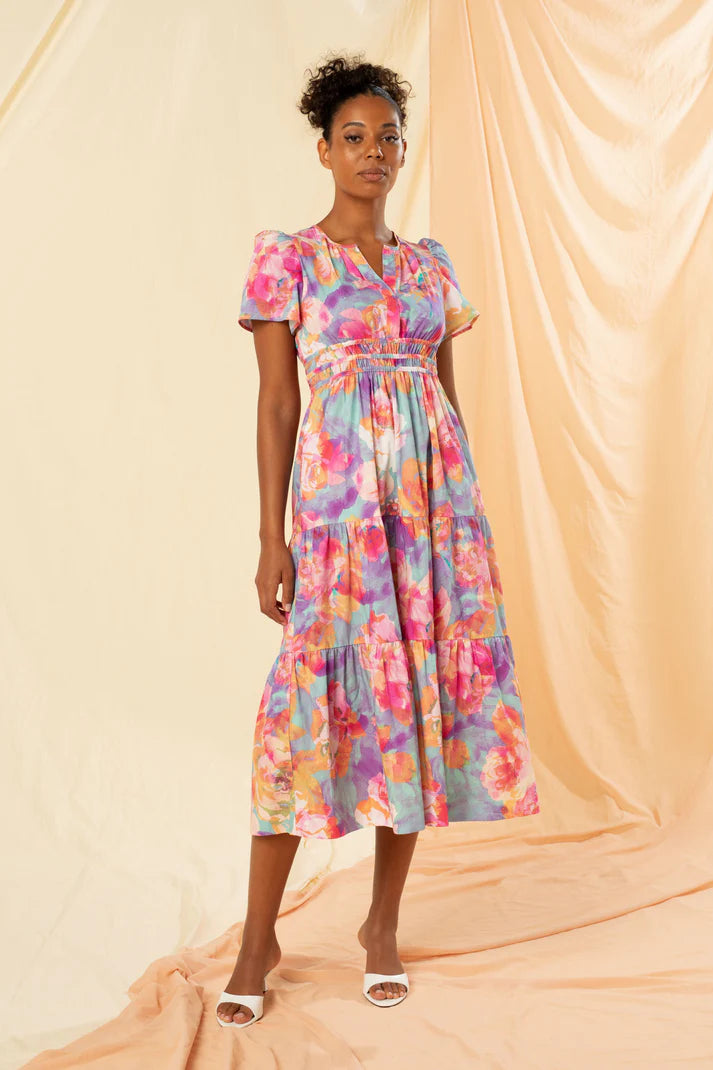 Fiorella Tiered Midi Dress