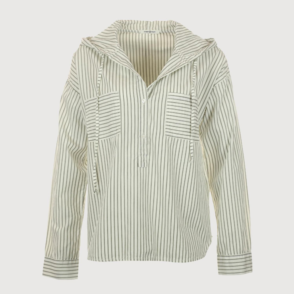 Sara Stripe Blouse - White