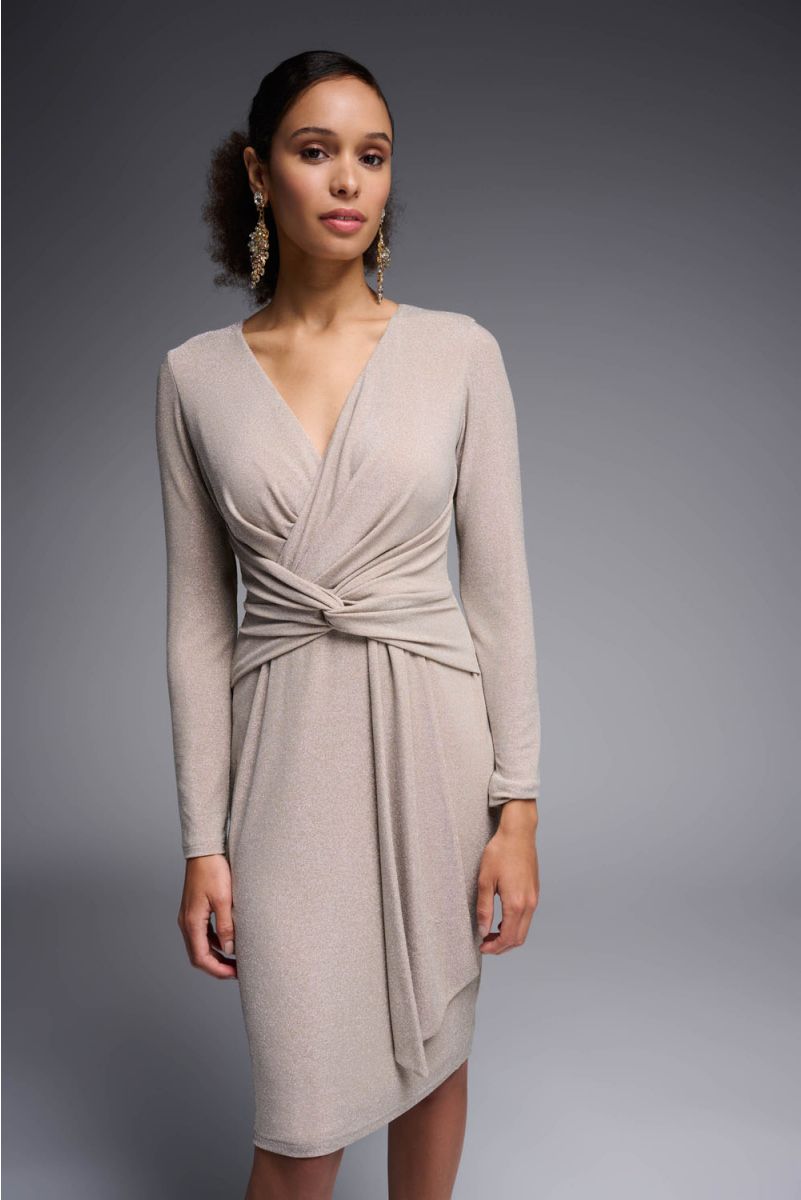 Signature Champagne Wrap Dress- Size 8