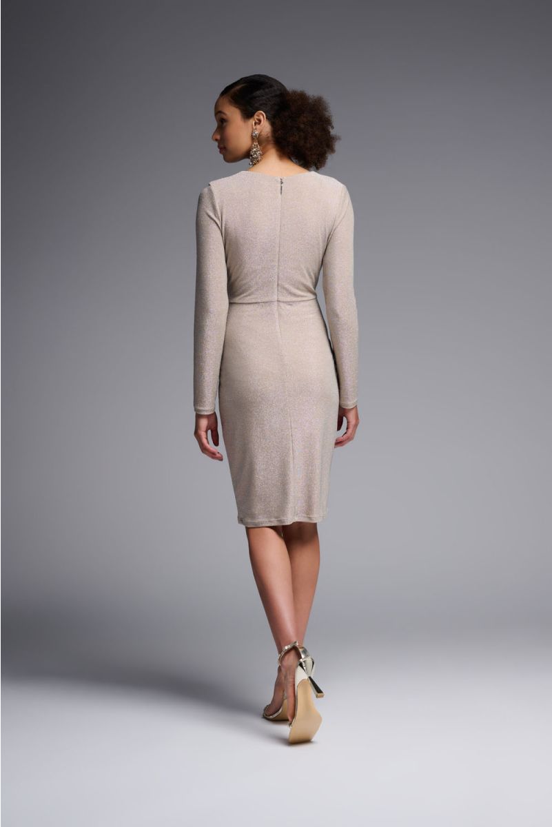 Signature Champagne Wrap Dress- Size 8