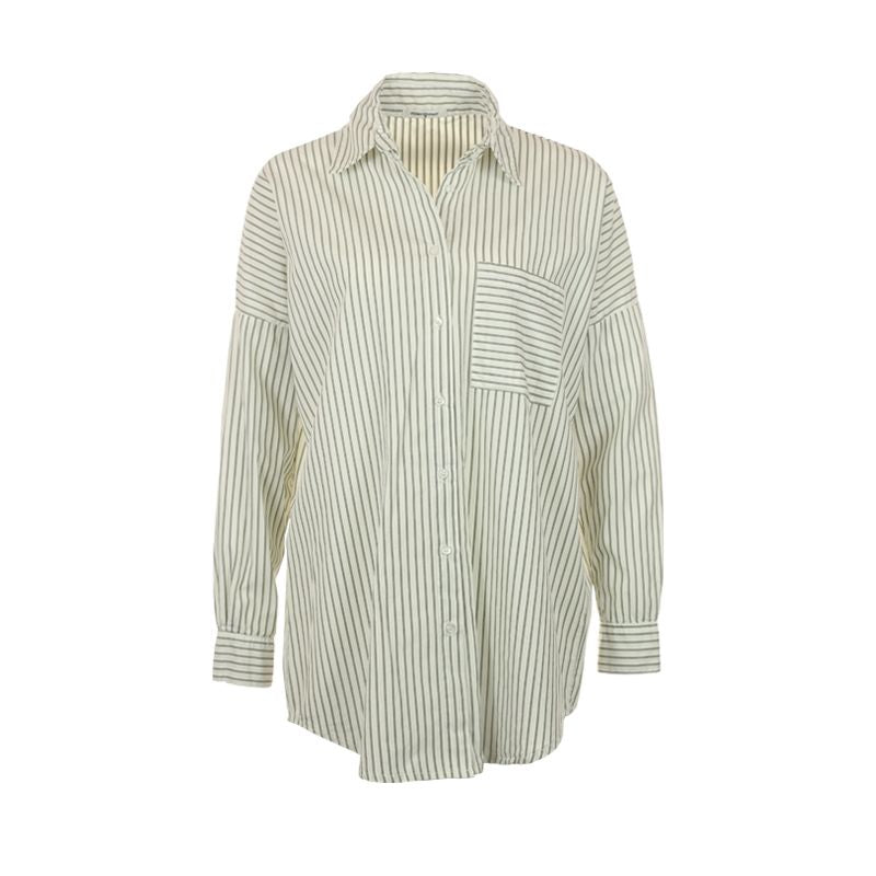 Donna Stripe Blouse - White