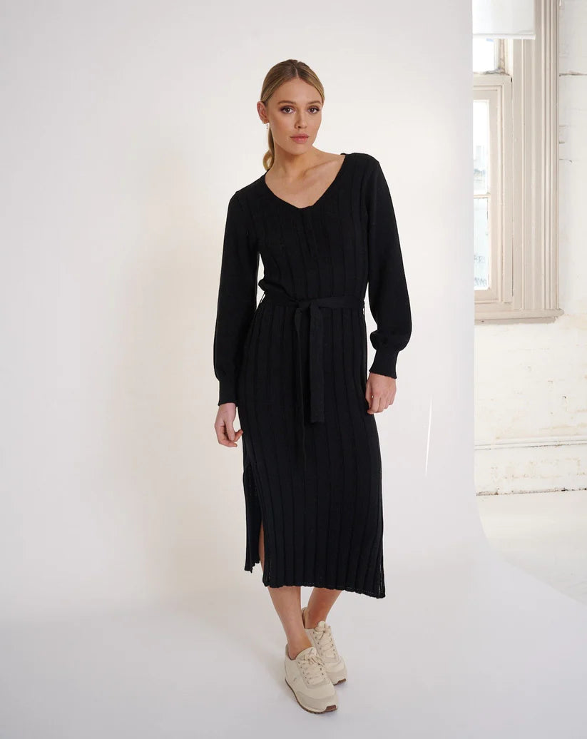 Arabella Knit Dress - Black