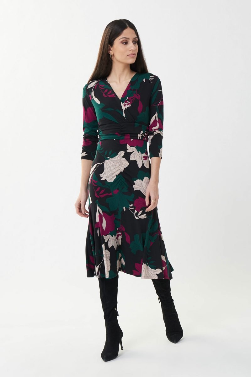 V-Neck Floral Dress 223190