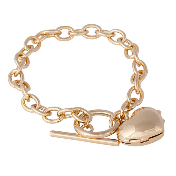 Gold Locket Bracelet