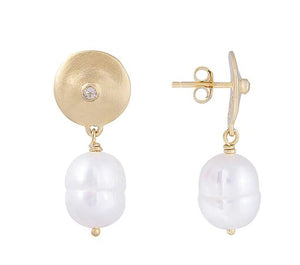 Cleo Pearl Drops- Gold